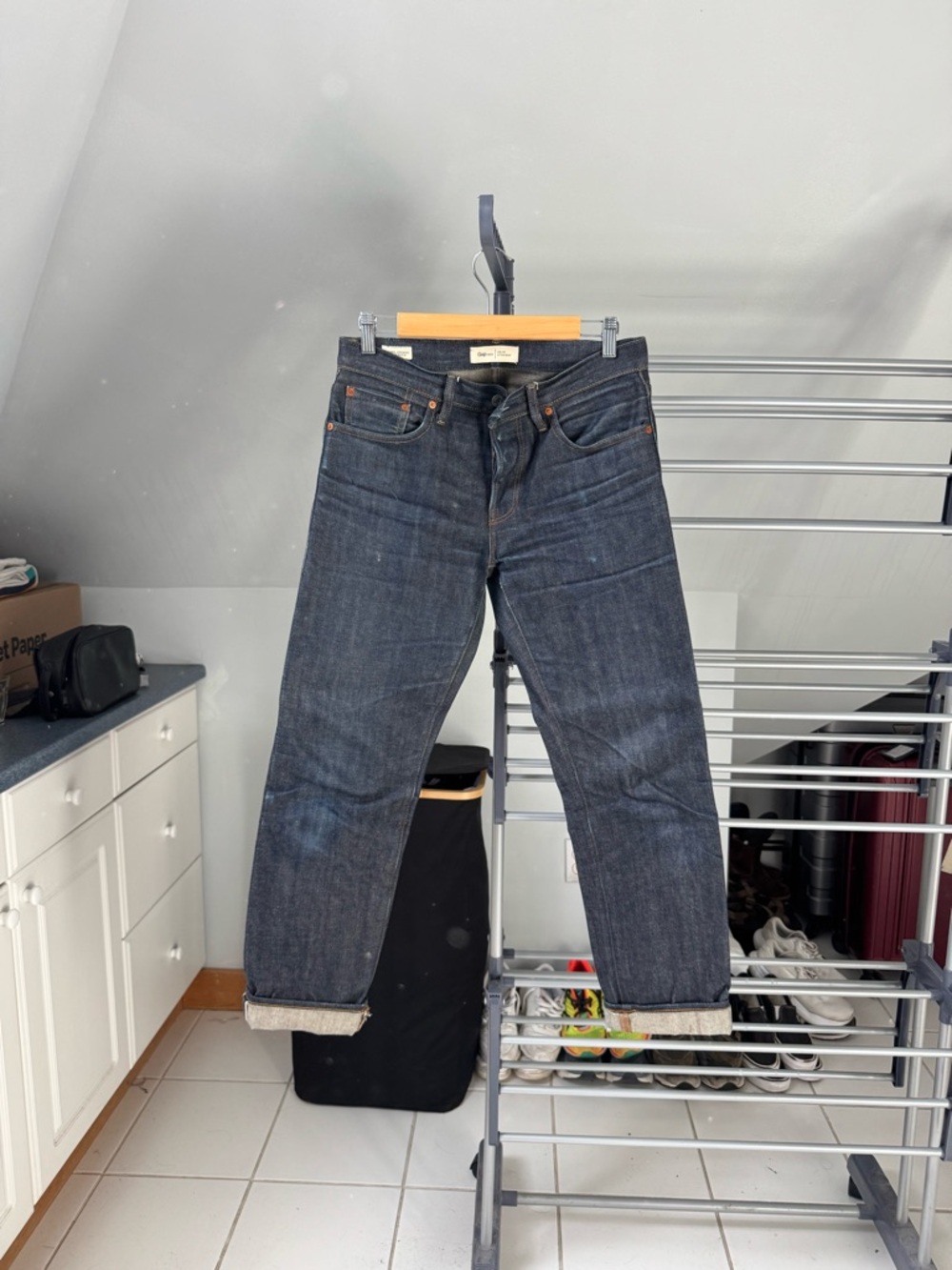 GAP Men's Straight Jeans - Dark Indigo